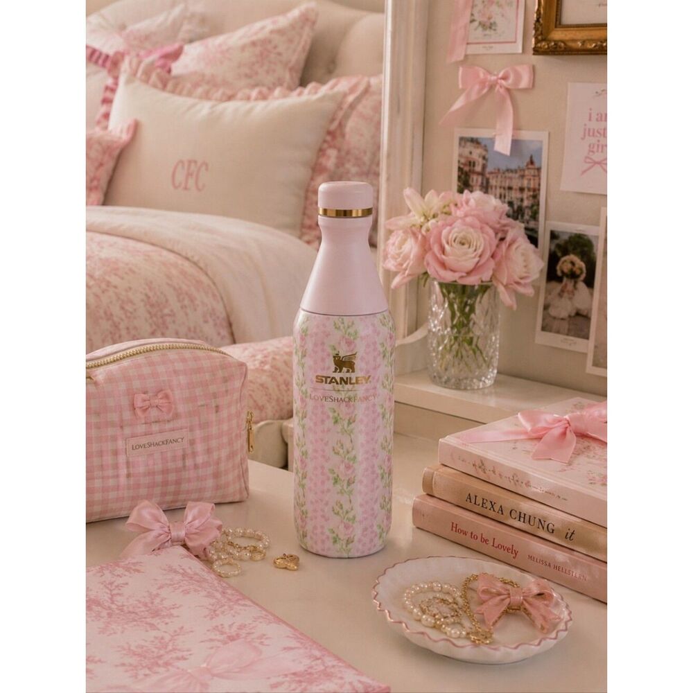 Loveshackfancy Stanley Blooming Heirloom All Day Slim 20oz NEW Cottagecore
